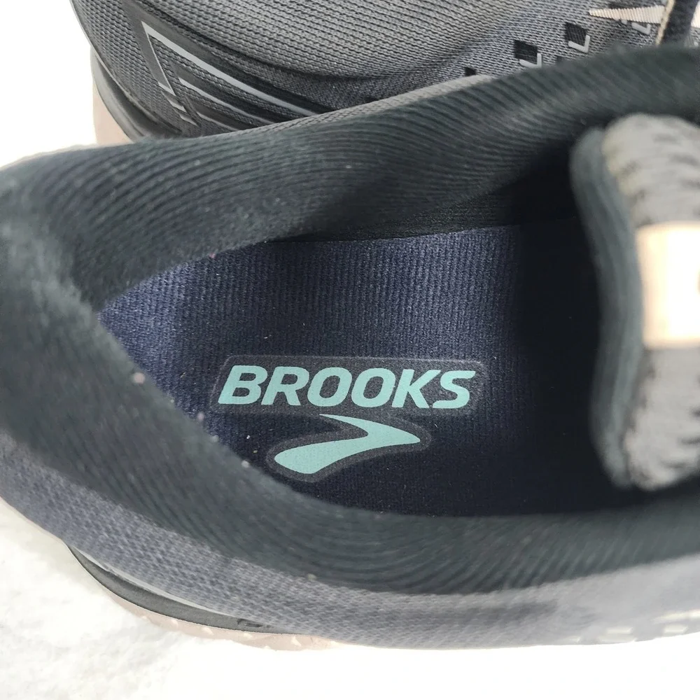 Brooks Ghost 13 1203381B062 Womens US 9.5 Running Shoes Black Gray Sneakers